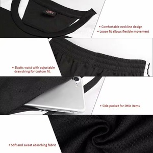 Uniforme de Baloncesto: camiseta sin mangas de poliéster transpirable y pantalones cortos con ropa deportiva de sublimación - Product Image 2