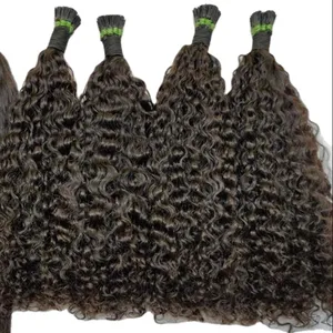 TIGHT CURLY HUMAN HAIR EXTENSION I-TIPS - SINGLE DONOR INDIAN TEMPLE HAIR - KERATIN BONDED RAW HAIR I-TIPS