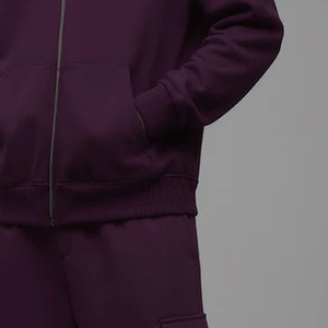 Sweat à capuche en molleton à épaules tombantes personnalisé avec fermeture éclair, couleur unie, capuche ajustable, tenues tendance pour hommes, prix avantageux - Product Image 3