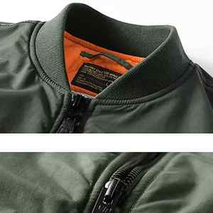 Chaqueta bomber de satén de estilo callejero para hombre, superventas de 2024, chaqueta recortada gruesa de invierno a la moda al por mayor - Product Image 2