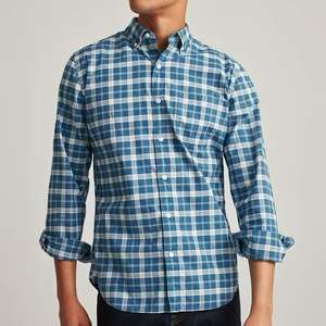 Camisa de franela a cuadros de excelente calidad, camisa de franela de tela suave, camisa informal cálida transpirable duradera - Product Image 1