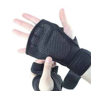 Neopreno unisex para entrenamiento de levantamiento de pesas en el gimnasio &amp;   Guantes Deportivos de Medio Dedo de Poliéster, Tamaño Personalizable - Product Image 3