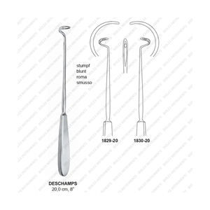 Instrumento quirúrgico de precisión de aguja de ligadura Deschamps para colocación de ligaduras con diseño ergonómico y acero inoxidable - Product Image 1