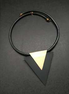 Collar con colgante de cobre Wid de cuero de alta calidad para usar ceremonia de compromiso fiesta de oficina Función de boda fiestas de Navidad - Product Image 6