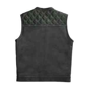 High Quality Design Black Genuine <b>Leather</b> <b>Waistcoat</b> Sleeveless Jackets <b>for</b> <b>Men</b> Breathable Winter Outer Wear Zipper Factory Sale - Product Image 2