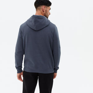 Luxe hommes 3D imprimé solide pull coton à capuche XS taille 100% respirant polaire fermeture éclair hiver poche sweat à capuche - Product Image 3