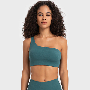 Soutien-gorge de sport à une épaule pour femmes OEM ensemble de vêtements de fitness d'entraînement soutien-gorge de sport respirant le plus vendu - Product Image 2