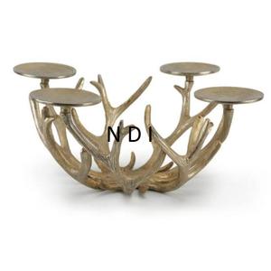 Portavelas de Metal ecológico, acabado chapado en oro brillante, soporte de Metal con cuentas de cristal para boda, Hotel, restaurante, uso - Product Image 5