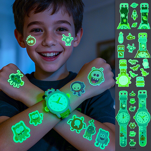 รอยสัก<span class=keywords><strong>ลาย</strong></span>การ์ตูนเรืองแสงชั่วคราวแบบปลอดสารพิษ กันน้ำ เป็นมิตรกับสิ่งแวดล้อม สำหรับเด็ก <span class=keywords><strong>ลาย</strong></span><span class=keywords><strong>นาฬิกา</strong></span>อินเดีย เรืองแสงในที่มืด ติดที่แขนและร่างกาย - Product Image 5