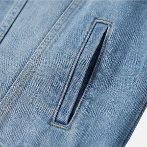 Denim <b>Jacket</b> For <b>Men</b> <b>Slim</b> <b>Fit</b> Ripped Biker Style Vintage Blue Custom Long Sleeve Classic Jeans Outerwear Jean <b>Jacket</b> <b>Men</b> - Product Image 5