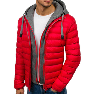 Chaqueta Acolchada con Capucha, Color Sólido, Resistente al Viento, Transpirable, para Hombre, con Cierre Completo, Informal, para Exteriores, Otoño, Personalizable, Superventas 2024 - Product Image 5