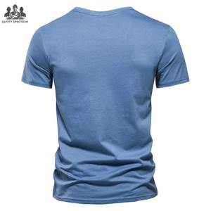 Camiseta de Manga Corta para Hombre, Tejida, de Fibra de Algodón Sólida, Transpirable, Casual, Ecológica, de Secado Rápido, Diseño Liso de Alta Calidad, Estampado Digital - Product Image 2