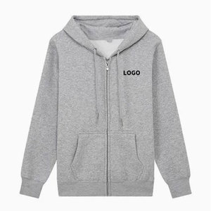 Logo personnalisé sweats à capuche zippés sweats pull-over épais vierge impression bouffante sweat à capuche lourd de haute qualité avec fermetures à glissière - Product Image 4