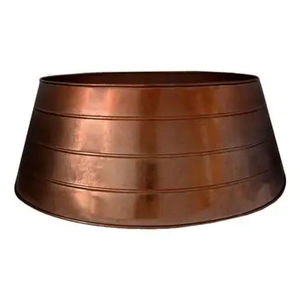 Collier d'arbre de Noël en métal plaqué cuivre dans la conception martelée nouveau support d'arbre de Noël en métal de Look pour la décoration de Noël - Product Image 1