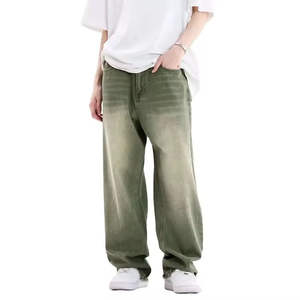 Jeans Vintage de Alta Calidad para Hombre, Jeans Rectos de Pierna Ancha, Talla Grande, Unisex, Ajuste Holgado, Estilo Hip Hop, Streetwear, Jeans Baggy para Hombre - Product Image 1