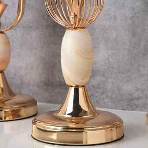 เชิงเทียนประดับมุกแบบเรียวเล็กและแบบพรีเมี่ยมเชิงเทียนมุกเชิงเทียนหินอ่อนที่วางเทียนหินอ่อนสำเนียงการตกแต่งที่ทันสมัย - Product Image 3