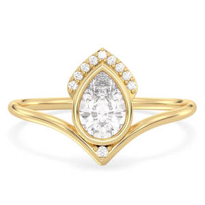 Anillo de Compromiso Solitario de Oro Sólido de 14K de Alta Calidad con Moissanita Certificada GRA de REYES, Regalo de Propuesta de Matrimonio para Mujer - Product Image 1