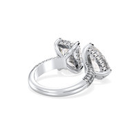 Anillo de Compromiso y Joyería de Boda REYES, Precio al por Mayor, Moissanita de 6.78 Quilates en Plata de Ley 925, Chapado en Oro Blanco de 14k y Rodio