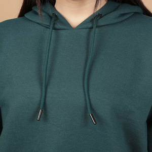 Vêtements de sport respirants en coton brodés sur mesure par le fabricant OEM, sweat-shirts à manches longues pour femmes, haut court taille plus - Product Image 5