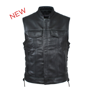 Chaleco de cuero personalizado para hombre, certificado CE, ropa de motorista duradera para motociclismo, ropa deportiva de talla grande, equipo de protección - Product Image 1