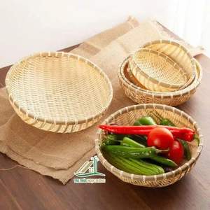 Cesta de Almacenamiento de Alimentos de Bambú Circular Vintage, Tejida a Mano y Ecológica - Product Image 3