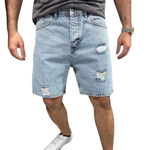Pantalones vaqueros cortos elásticos para hombre, ropa informal de moda de alta calidad con cintura elástica, ropa masculina unisex de gran tamaño - Product Image 3
