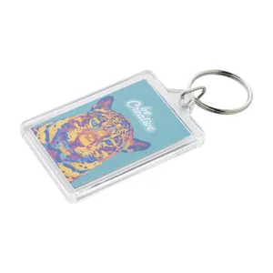 Llavero de acrílico personalizado con fob impreso para merchandising y mosquetones promocionales - Product Image 2