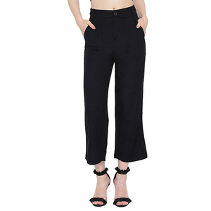 Top vente 100% coton style décontracté pantalon pour femmes meilleure vente vêtements décontractés femmes mode pantalon OEM Service En Gros - Product Image 2