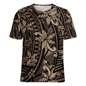 เสื้อยืดแขนสั้นผู้ชายลายเรขาคณิต คอกลม ทรงปกติ ระบายอากาศได้ดี สวมใส่สบาย ผลิตจากโพลีเอสเตอร์ 100% พิมพ์ลายแบบซับลิเมชั่น - Product Image 2