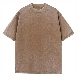 T-shirts 100% coton personnalisés à impression de logo gratuite pour hommes et femmes hauts de travail culturels surdimensionnés avec des vêtements au design ancien - Product Image 4