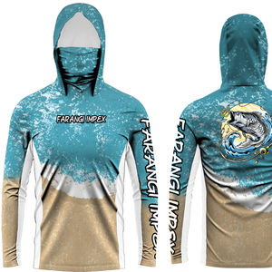 Mash Side vents Hot Selling Sun Protected <b>Long</b> <b>Sleeve</b> <b>Plain</b> Color Blank Stretch Breathable Digitally Printed Shirts for Fishing - Product Image 1