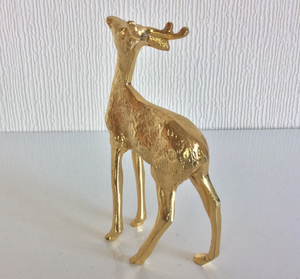 <b>Vintage</b> Gold Plated Deer <b>Ornament</b> Figurine for Shelf Decor Home Decorative Accessory - Product Image 2
