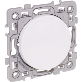 Interrupteur mural à bouton-poussoir carré blanc 10A pour la maison et le bureau - Product Image 1