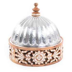 Decorative Polished Stainless Steel High Quality Eco-Friendly Covered Dome Lid Serving Bowl for Candy Dry Fruit & Snacks - Product Image 2