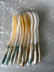 Cuchara de concha marina hecha a mano, cuchara de concha con mango de Caracol de primera calidad, cuchara de concha de madre perla para caviar, elegancia de comedor fina - Product Image 4