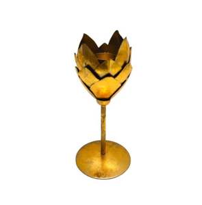 Modern Luxury Designer Brass & Iron <b>Bow</b> Candle Stand Home Decoration Modern Style Candle Pillar <b>Holder</b> for Birthday Occasions - Product Image 3
