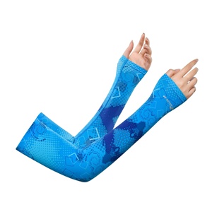 Minceur plaine Upf 50 + glace soie tissu sur manches sport cyclisme pêche Protection solaire solide bras manchon - Product Image 4