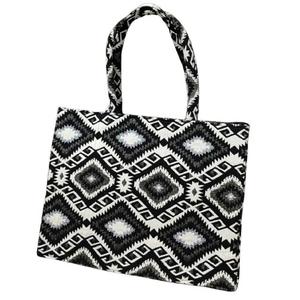 Bolso de mano de hombro de noche bohemio de tela Jacquard para mujer, bolso de compras de mensajero de moda geométrica, colección étnica india - Product Image 3
