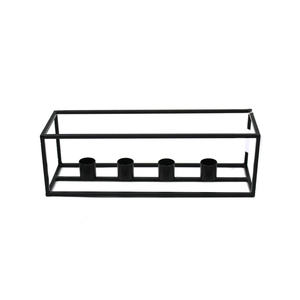 "แก้วทำด้วยมือและโลหะจุติเทียนผู้ถือสีดำด้านสำหรับบ้านและงานเลี้ยงคริสต์มาสแสงตกแต่ง (จำนวนมาก)" - Product Image 1