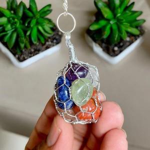 Premium Seven Chakra <b>Crystal</b> Keychain Eco-Friendly Round Shape Energy Cleansing & Protection Feng Shui Home <b>Decor</b> - Product Image 3