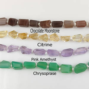 ลูกปัดเลมอนควอตซ์ทรงนักเก็ตขนาด 10-12 มม. ลูกปัดทรงนักเก็ตเจียระไน ร้อยเป็นสายสำหรับทำเครื่องประดับ จำนวน 18-20 เม็ด ความยาว 8 นิ้ว - Product Image 6