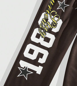 Nouveauté Streetwear vierge personnalisé, pantalon de survêtement évasé pour hommes, pantalon en coton éponge française pour hommes, pantalon de survêtement évasé lavé pour hommes - Product Image 5