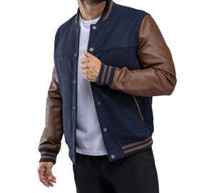 แจ็คเก็ตวาร์ซิตี้ผู้ชายสไตล์โมเดิร์นคุณภาพพรีเมียม ผลิตในปากีสถาน ดีไซน์ปรับแต่งได้ สวมใส่สบายในสภาพอากาศเย็น - Product Image 3