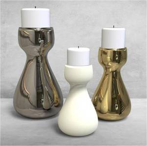 Shiny Gold Fancy Silver Movable Pillar Holder <b>Set</b> Modern Design Home Wedding Decoration <b>Candle</b> Holder - Product Image 2