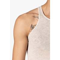 Le Débardeur Racer Sheer Knit-Gris