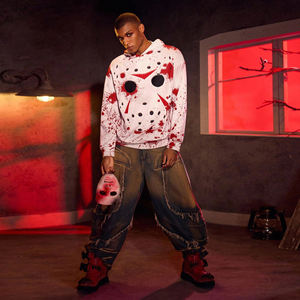 เสื้อฮู้ดผู้ชายผ้าฟลีซพิมพ์ลายแบบซับลิเมชั่นสำหรับฤดูหนาว ขายส่ง รับผลิตแบบ OEM ODM โรงงานผลิตตามสั่ง แบรนด์ของคุณเอง สไตล์สตรีทแวร์ลำลอง - Product Image 5