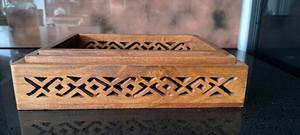 Plateau de service en mosaïque en marbre avec incrustation de nacre Décoration de table à manger Boho moderne Cadeau de maison rustique - Product Image 2