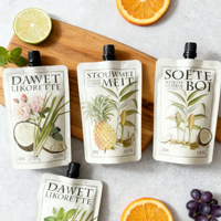 Sachet à bec verseur en papier alimentaire personnalisé, mini 200 ml, pour emballage de boissons et jus