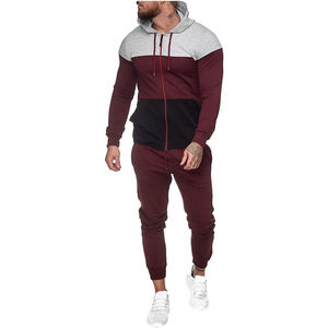 Conjunto completo superior e inferior para hombre, chándal cómodo, chándal de alta calidad con costuras superiores diseñadas para la temporada de invierno - Product Image 1