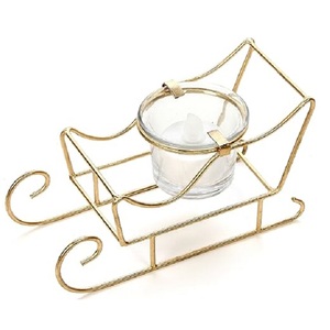 Trineo de metal de calidad superior con diseño blanco y floral para interiores y exteriores, decoración navideña para ocasiones, adorno para el hogar - Product Image 4